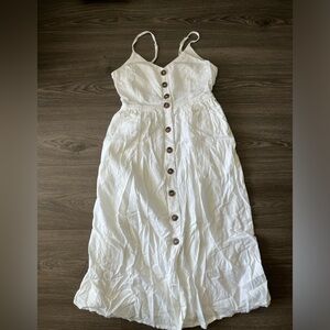 Japna White Linen Dress Size S